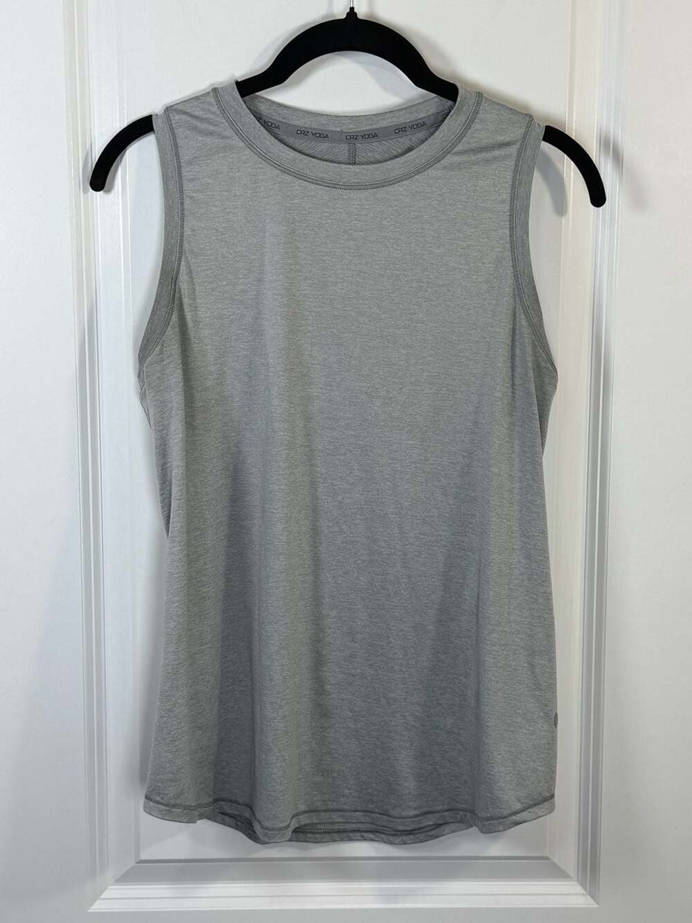 CRZ YOGA Lightweight Racerback Workout Tank Top Heathered Grey